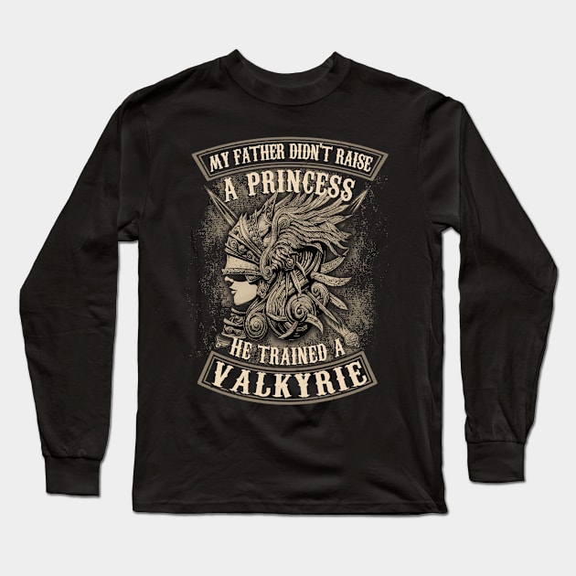 Shieldmaiden Valkyrie Shirt Norse Mythology Viking Shirts Long Sleeve T-Shirt by Windytee